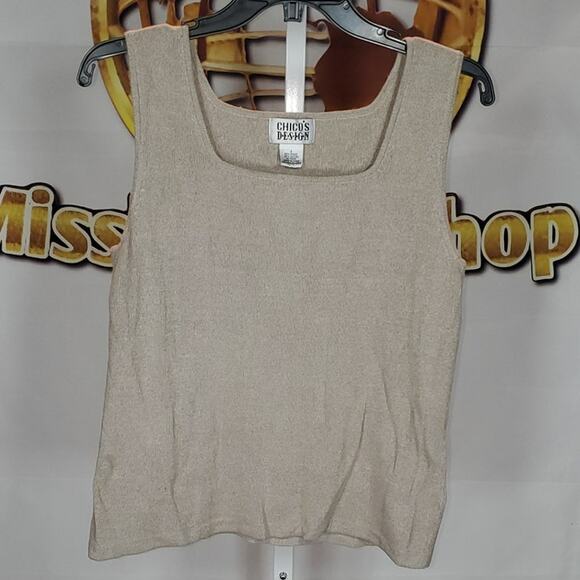 Chico's Tops - Chico’s Design Sleeveless Light Brown Knit Tank Top Women’s Size 2 (Large)